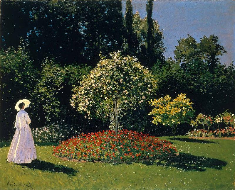 Claude Monet Jeanne Marguerite Lecadre in the Garden Sainte Adresse Germany oil painting art